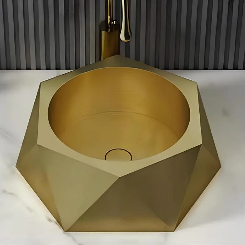 Schnelle Sch B5508 Rustik Tezgah Üstü Hegzagon Çelik Lavabo