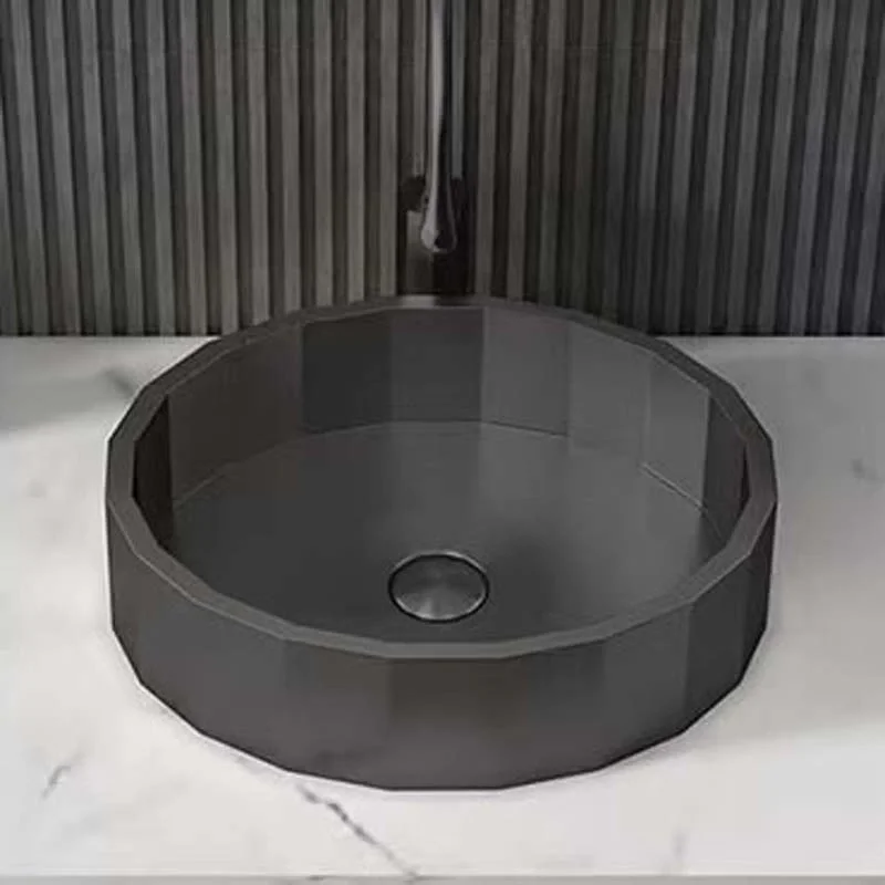 Schnelle Sch BK5509 Black Tezgah Üstü Hegzagon Çelik Lavabo