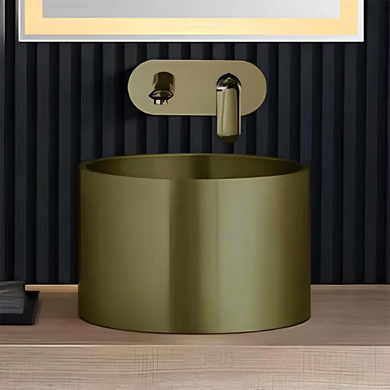 Schnelle Sch B5511 Rustik Tezgah Üstü Oval Çelik Lavabo