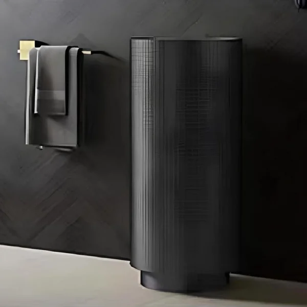 Schnelle Sch BK8822 Black Monoblok Oval Çelik Lavabo