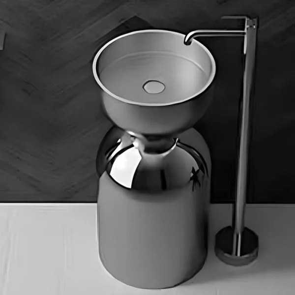 Schnelle Sch S8825 Chrome Monoblok Oval Çelik Lavabo