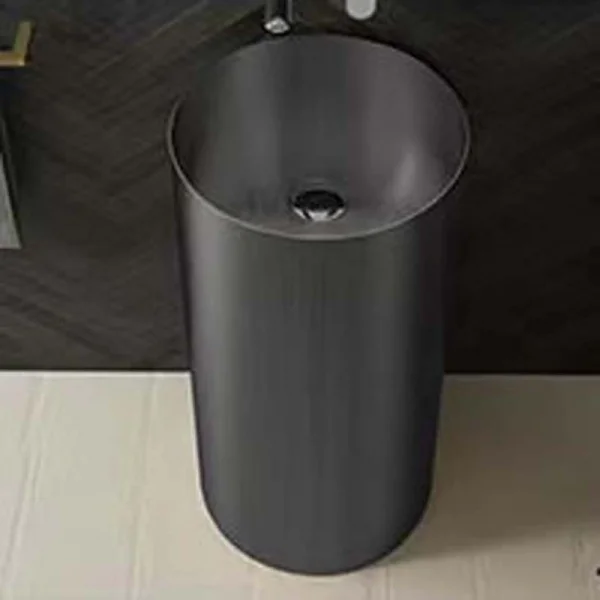 Schnelle Sch BK8808 Black Monoblok Oval Çelik Lavabo