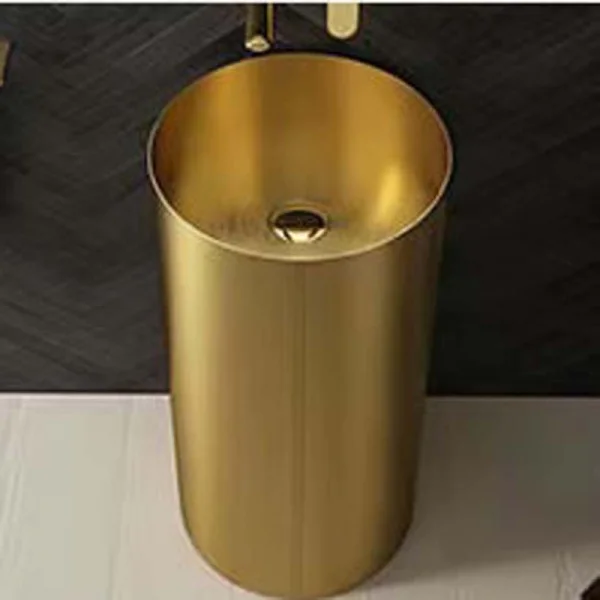 Schnelle Sch G8808 Gold Monoblok Oval Çelik Lavabo