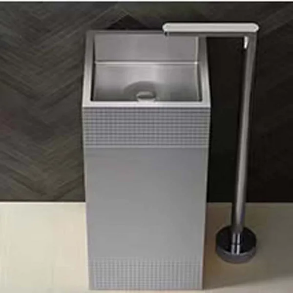Schnelle Sch S8810 Chrome Monoblok Kare Çelik Lavabo