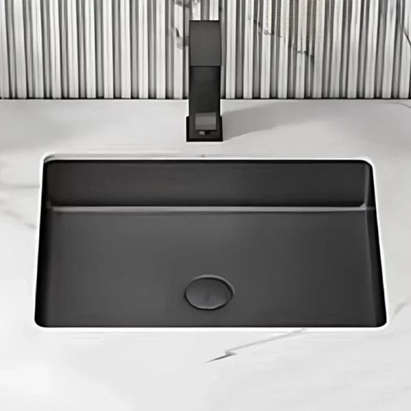 Schnelle Sch BK202 Black Tezgah Altı Dikdörtgen Çelik Lavabo