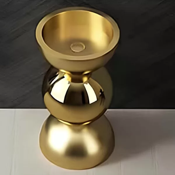 Schnelle Sch G8827 Gold Oval Monoblok Çelik Lavabo
