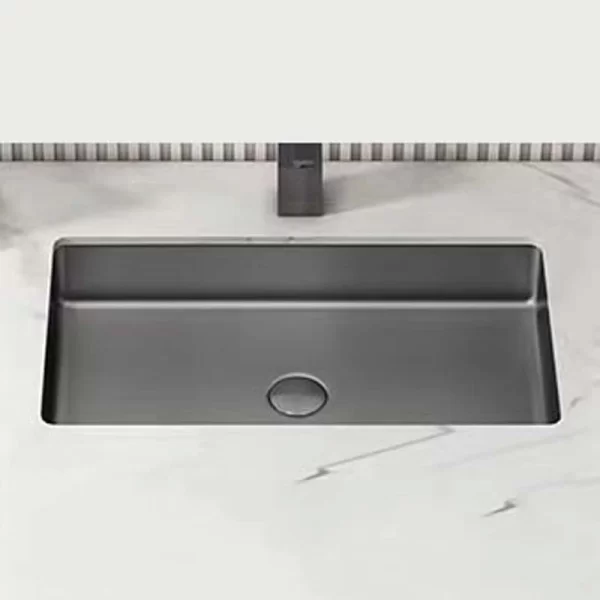 Schnelle Sch BL208 Grey Tezgah Altı Dikdörtgen Çelik Lavabo