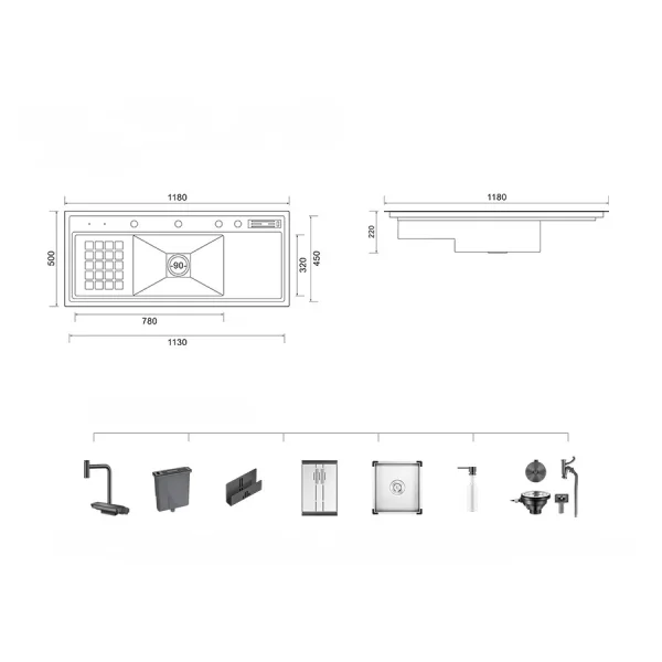 Schnelle AQ 11850NJ 118 Cm Mutfak Evyesi