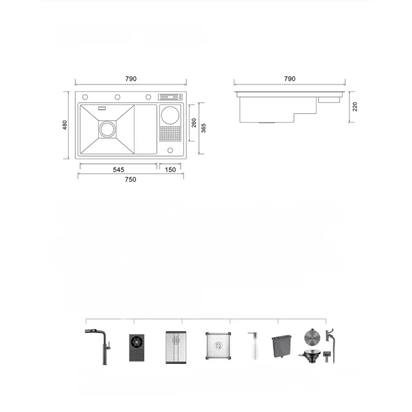 Schnelle AQ 8048J 80 Cm Mutfak Evyesi