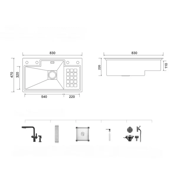 Schnelle AQ 8347NJ 83 Cm Mutfak Evyesi