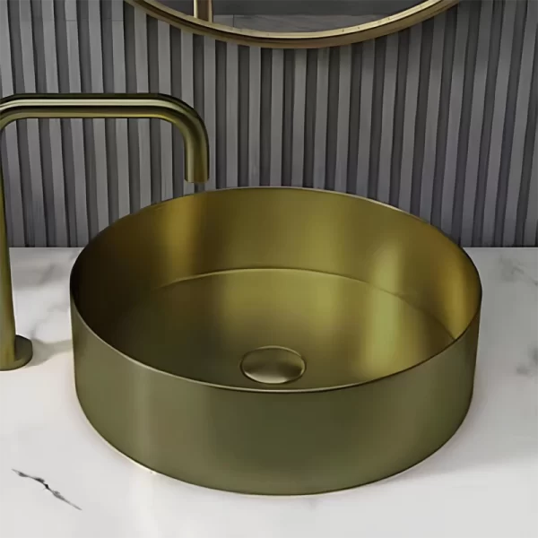 Schnelle Sch B5512 Rustik Tezgah Üstü Oval Çelik Lavabo