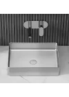 Schnelle Sch S5504 Chrome Tezgah Üstü Dikdörtgen Çelik Lavabo