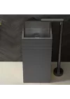 Schnelle Sch BK8810 Siyah Monoblok Kare Çelik Lavabo