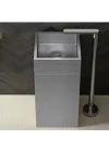 Schnelle Sch BL8810 Grey Monoblok Kare Çelik Lavabo