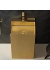 Schnelle Sch G8803 Gold Monoblok Dikdörtgen Çelik Lavabo
