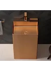 Schnelle Sch RG8803 Rose Gold Monoblok Dikdörtgen Çelik Lavabo