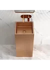 Schnelle Sch RG8804 Rose Gold Monoblok Kare Çelik Lavabo