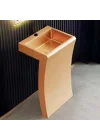 Schnelle Sch RG8805 Rose Gold Monoblok Dikdörtgen Çelik Lavabo
