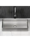 Schnelle Sch S5502 Chrome Tezgah Üstü Dikdörtgen Çelik Lavabo