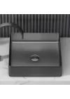 Schnelle Sch BK5503 Black Tezgah Üstü Kare Çelik Lavabo