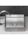Schnelle Sch S5503 Chrome Tezgah Üstü Kare Çelik Lavabo