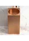 Schnelle Sch RG8816 Rose Gold Kare Monoblok Çelik Lavabo