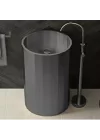 Schnelle Sch BL8818 Grey Hegzagon Monoblok Çelik Lavabo