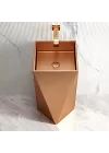 Schnelle Sch RG8820 Roze Gold Kare Oval Monoblok Çelik Lavabo