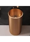 Schnelle Sch RG8831 Rose Gold Oval Monoblok Çelik Lavabo