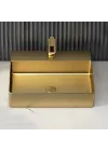 Schnelle Sch G5505 Gold Tezgah Üstü Dikdörtgen Çelik Lavabo