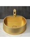 Schnelle Sch G5506 Gold Tezgah Üstü Oval Çelik Lavabo