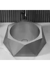 Schnelle Sch BL5508 Grey Tezgah Üstü Hegzagon Çelik Lavabo