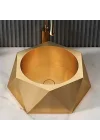 Schnelle Sch RG5508 Rose Gold Tezgah Üstü Hegzagon Çelik Lavabo