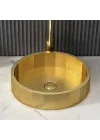 Schnelle Sch G5509 Gold Tezgah Üstü Hegzagon Çelik Lavabo