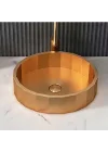 Schnelle Sch RG5509 Rose Gold Tezgah Üstü Hegzagon Çelik Lavabo
