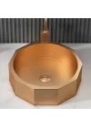 Schnelle Sch RG5510 Rose Gold Tezgah Üstü Hexagon Çelik Lavabo