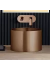 Schnelle Sch RG5511 Rose Gold Tezgah Üstü Oval Çelik Lavabo