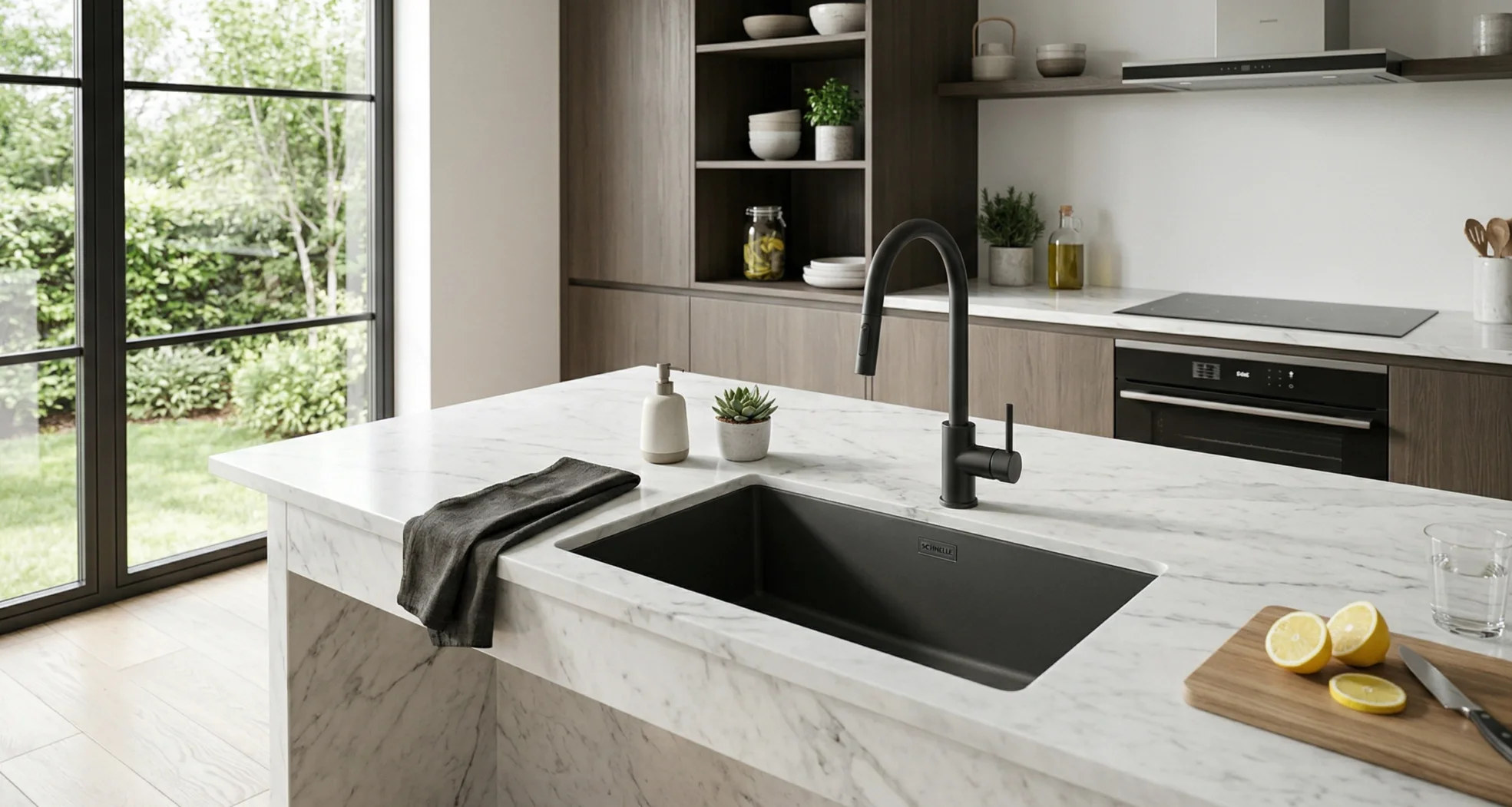 Schnelle paslanmaz çelik evye nano kaplama yüzey dokusu yakından çekim