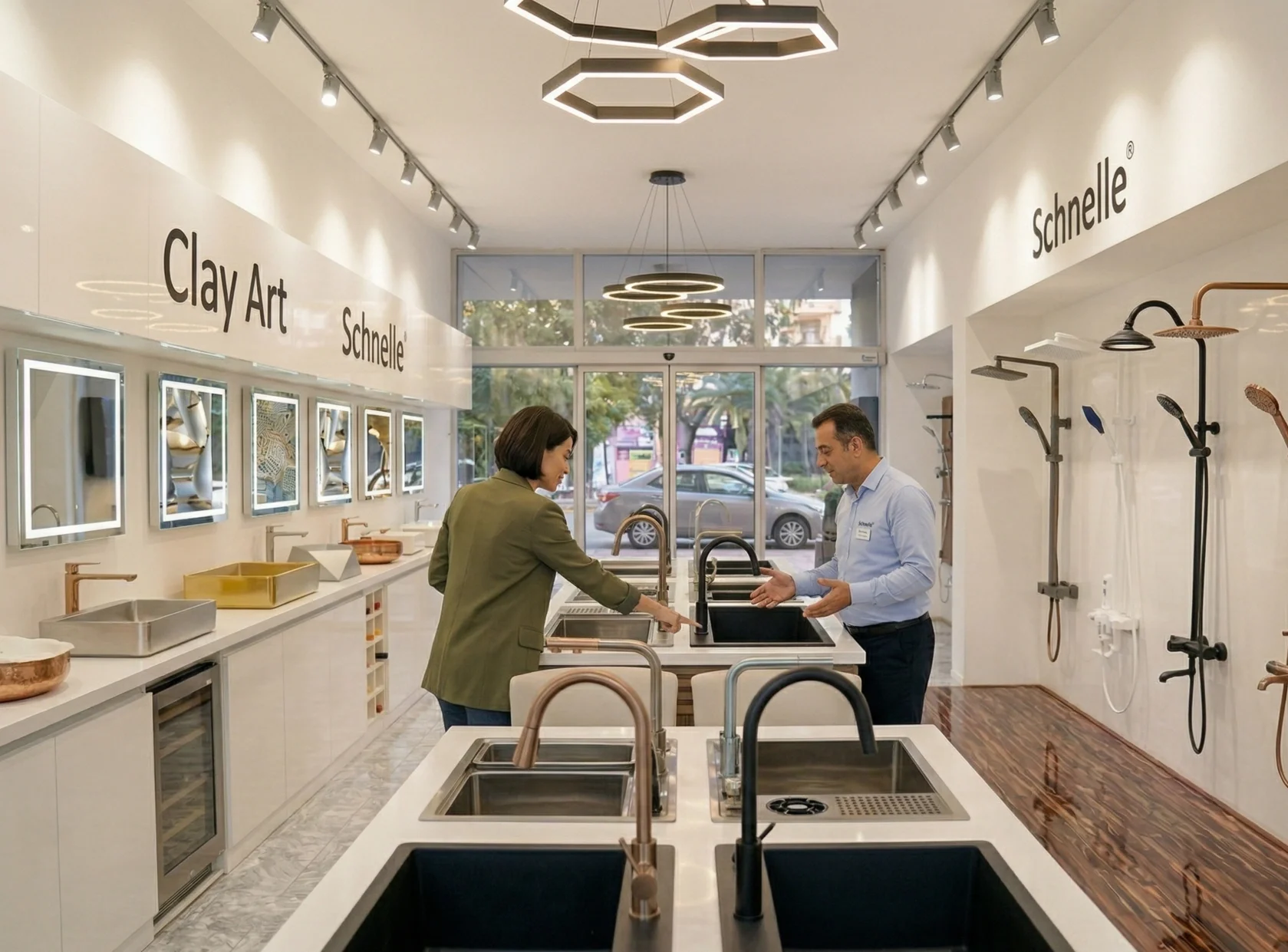 Schnelle evye entegre batarya ve geniş iç hazne kullanımı