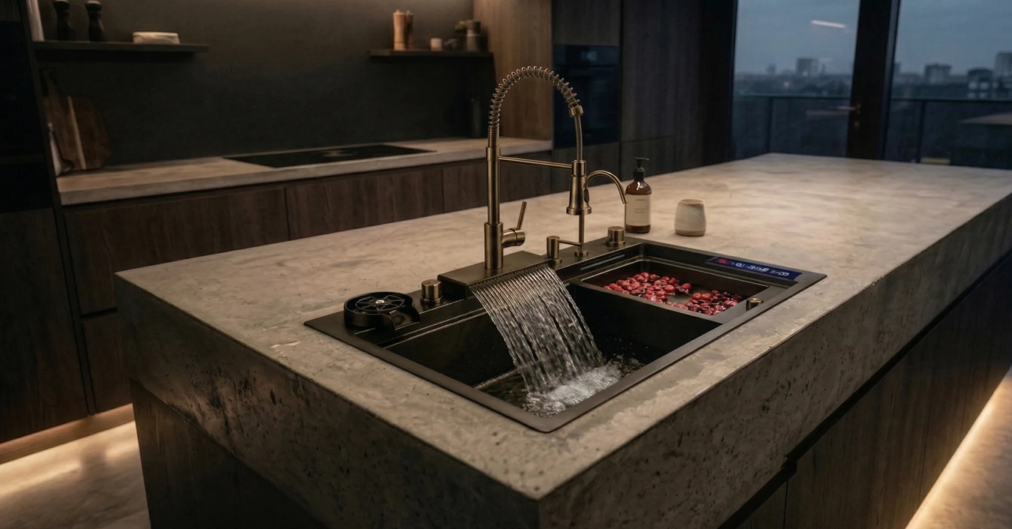 Modern mutfak mimarisinde kireç lekesi bırakmayan PVD yüzey uygulaması