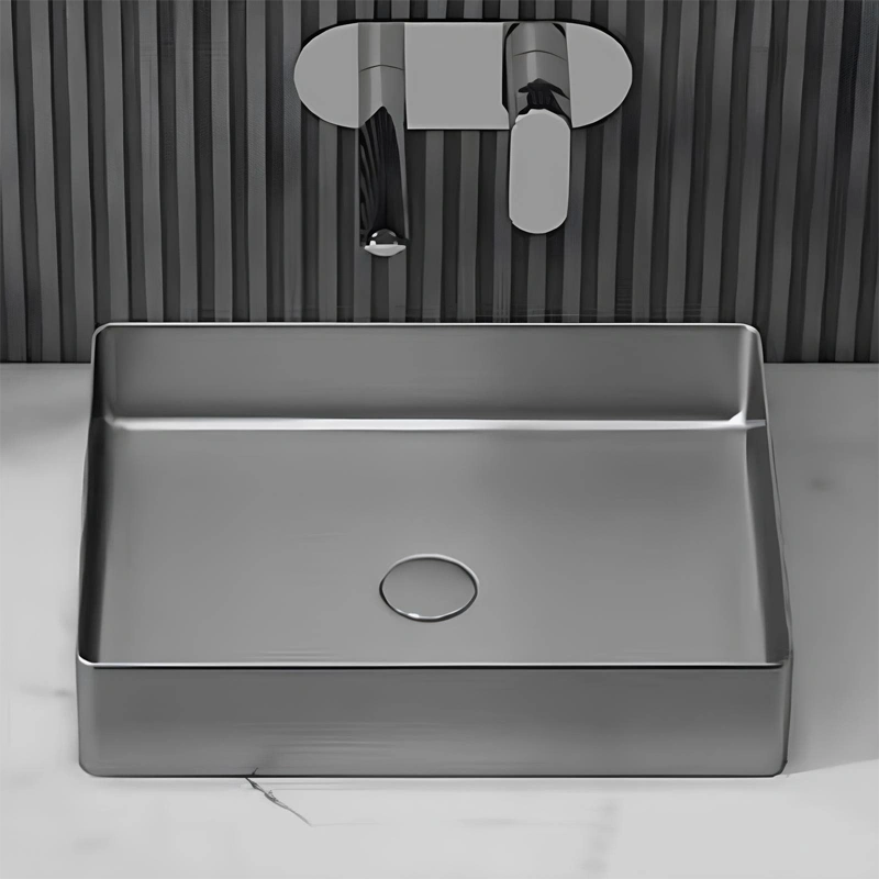 Schnelle Sch BL5504 Grey Tezgah Üstü Dikdörtgen Çelik Lavabo