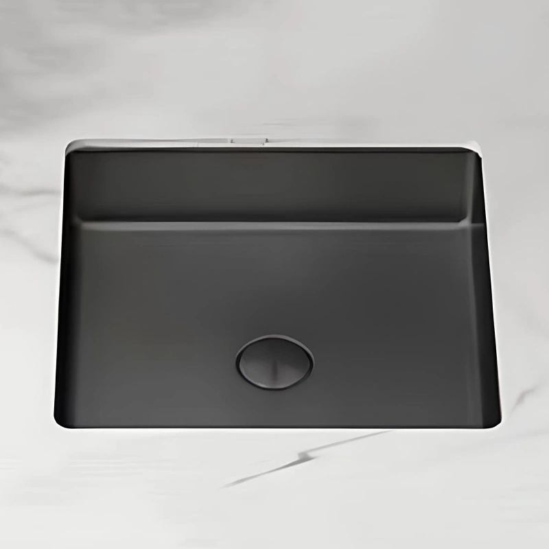 Schnelle Sch BK204 Black Tezgah Altı Kare Çelik Lavabo