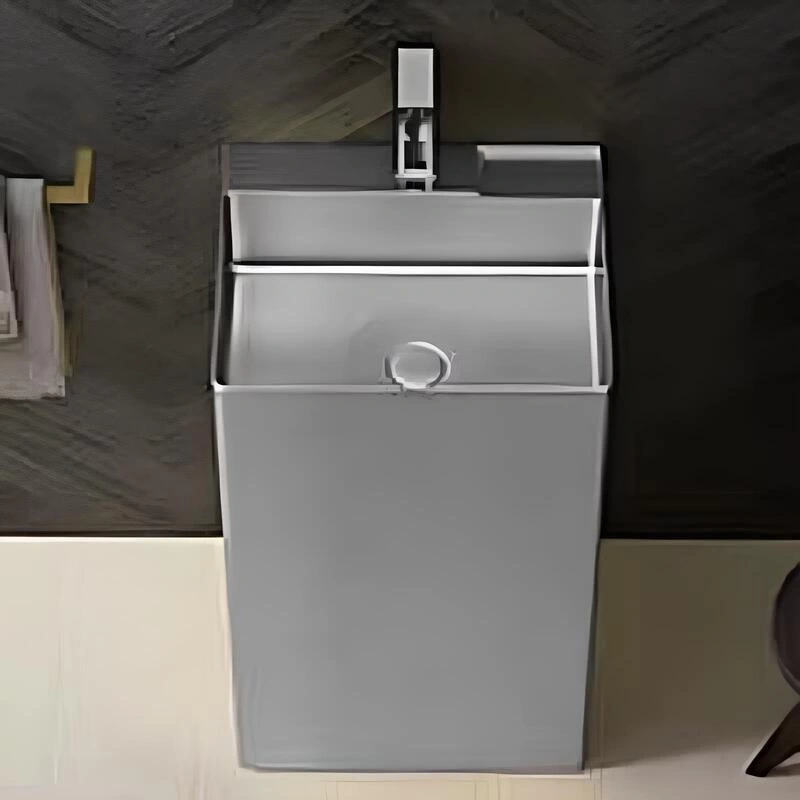Schnelle Sch S8803 Chrome Monoblok Dikdörtgen  Çelik Lavabo