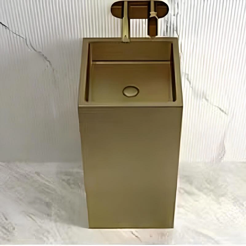 Schnelle Sch B8804 Antique Monoblok Kare Çelik Lavabo