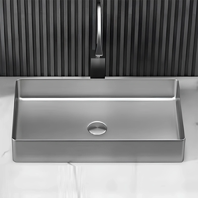 Schnelle Sch BL5502 Grey Tezgah Üstü Dikdörtgen Çelik Lavabo