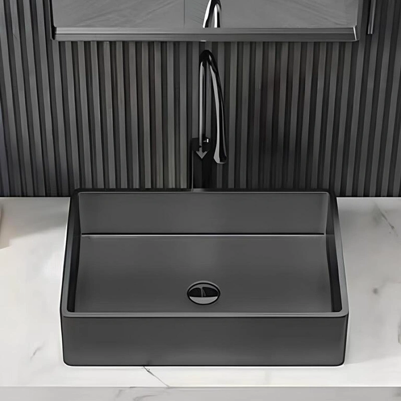 Schnelle Sch BK5514 Black Tezgah Üstü Dikdörtgen Çelik Lavabo