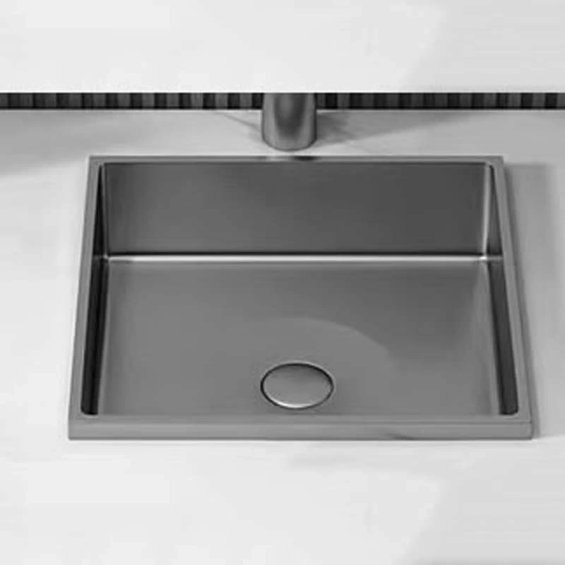 Schnelle Sch BL205 Grey Tezgah Altı Dikdörtgen Çelik Lavabo