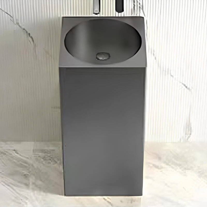 Schnelle Sch BL8816 Grey Kare Monoblok Çelik Lavabo