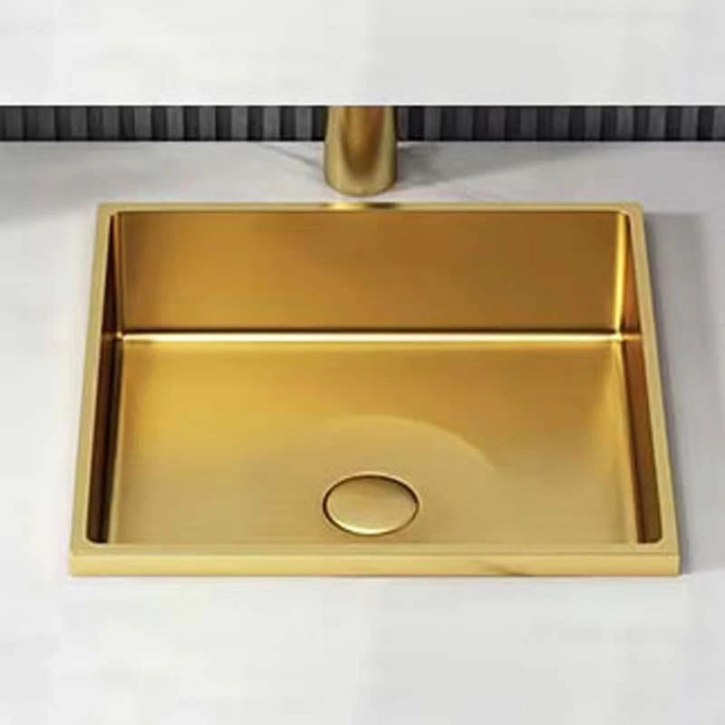 Schnelle Sch G205 Gold Tezgah Altı Dikdörtgen Çelik Lavabo