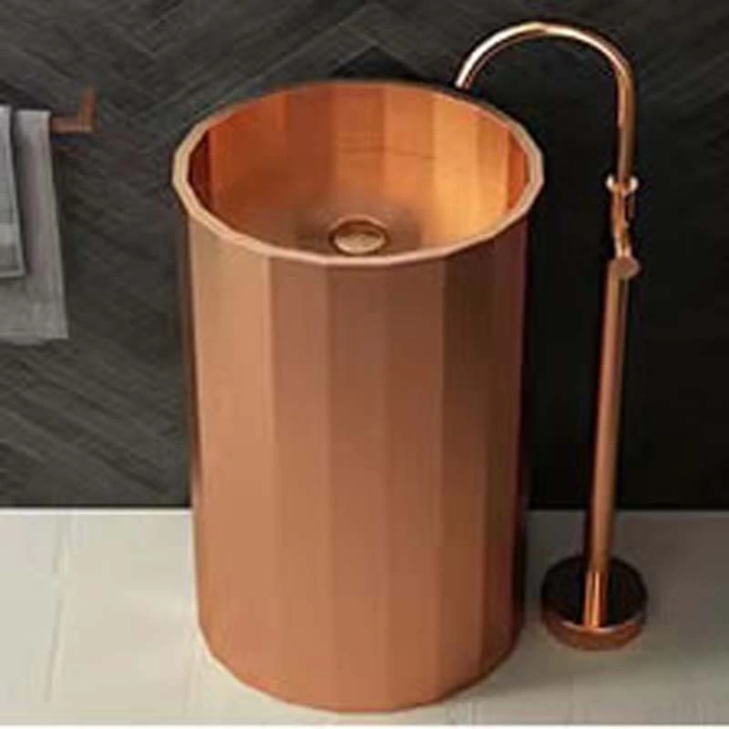 Schnelle Sch RG8818 Rose Gold Hegzagon Monoblok Çelik Lavabo